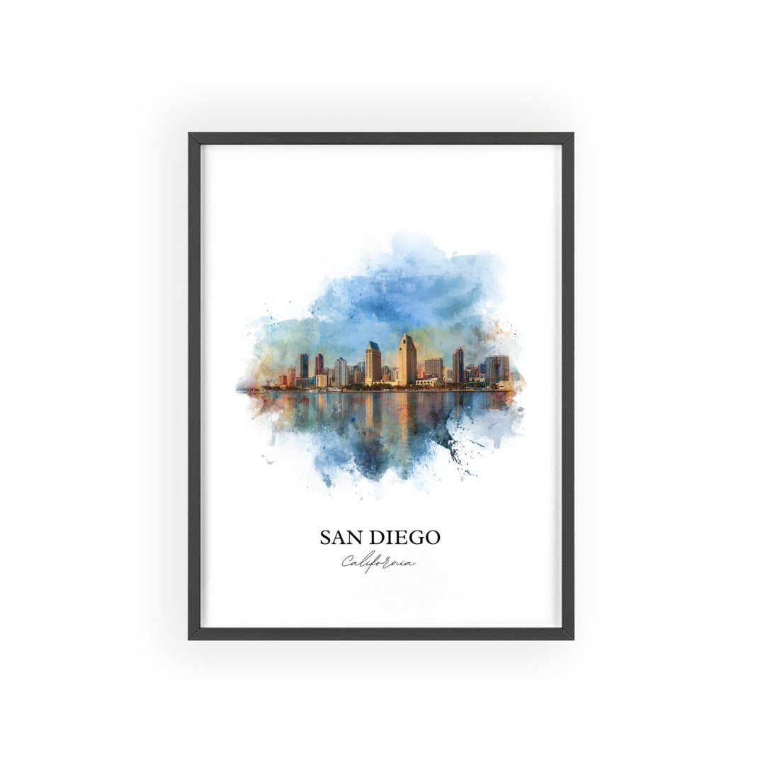 San Diego, California – Watercolor Art Print