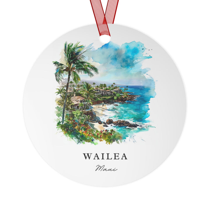 Wailea Maui Ornament: Unique Wailea Souvenir, Wailea Xmas Decor, and Authentic Wailea Maui Hawaii Christmas Gift