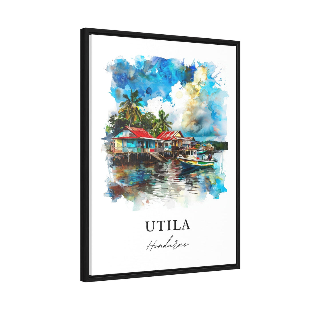 Utila Honduras Wall Art, Utila Print, Utila Watercolor, Utila Honduras Gift, Utila