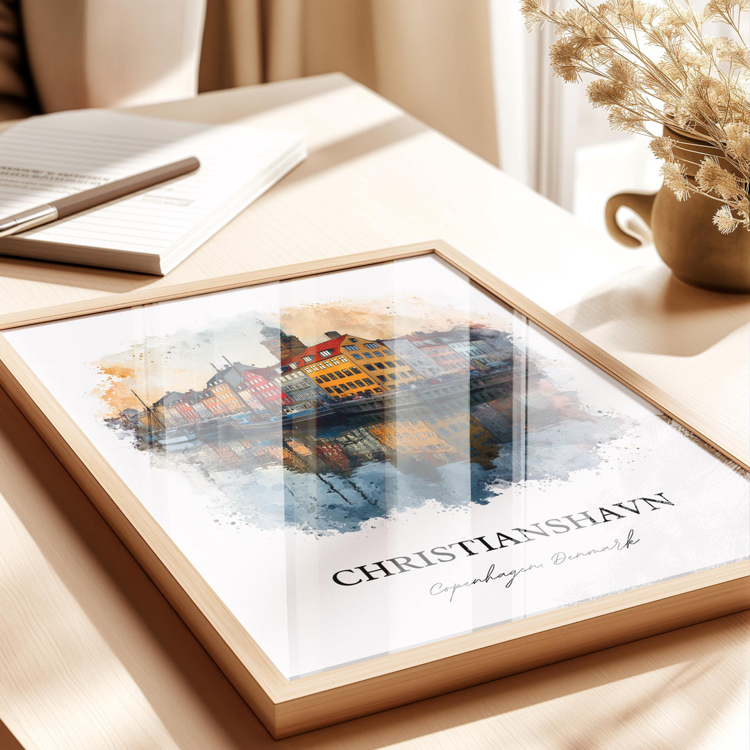 Christianshavn, Denmark – Watercolor Art Print