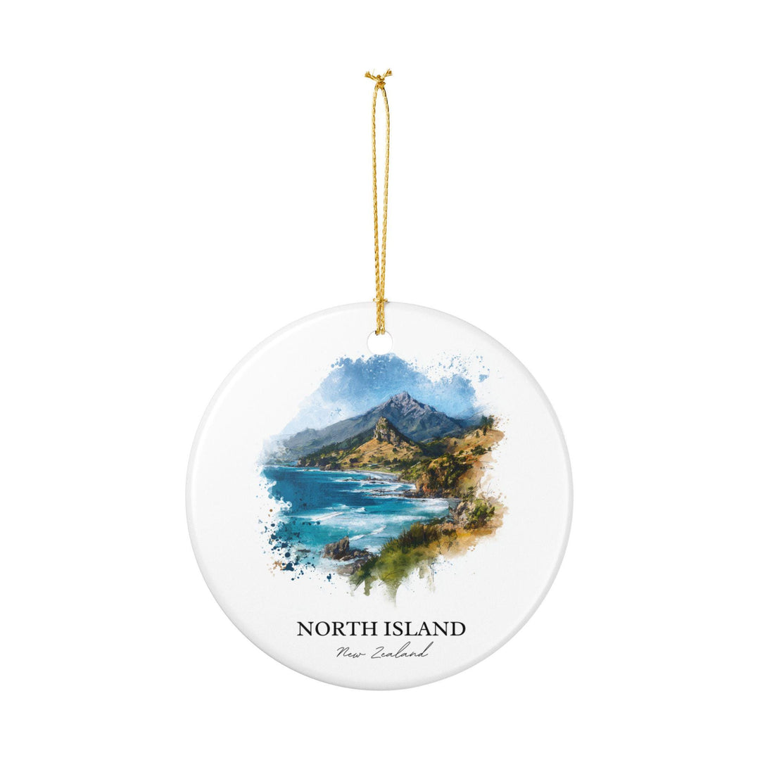 North Island NZ Ornament: Unique North Island Souvenir, New Zealand Xmas Decor, and Authentic New Zealand Gift