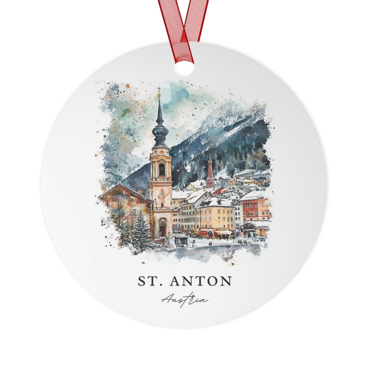 St. Anton Austria Ornament: Unique Tyrolean Alps Souvenir, Tyrolean Alps Xmas Decor, and Authentic St Anton Gift