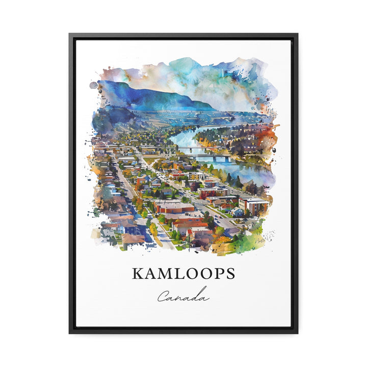 Kamloops BC Wall Art, Kamloops Print, Kamloops Watercolor, Kamloops Canada Gift,