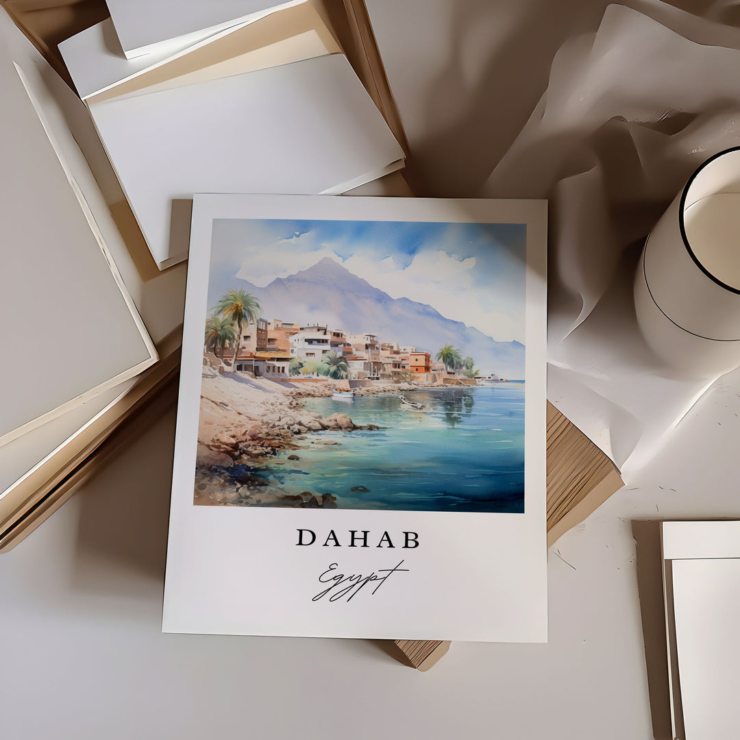 Dahab Egypt wall art - Egypt, Dahab print, Dahab Egypt Wedding gift, Birthday present, Custom Text, Perfect Gift