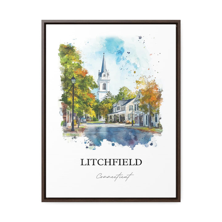 Litchfield CT Wall Art, Bantam CT Print, Connecticut Watercolor Art, Litchfield Gift, Travel Print, Travel Poster, Housewarming Gift