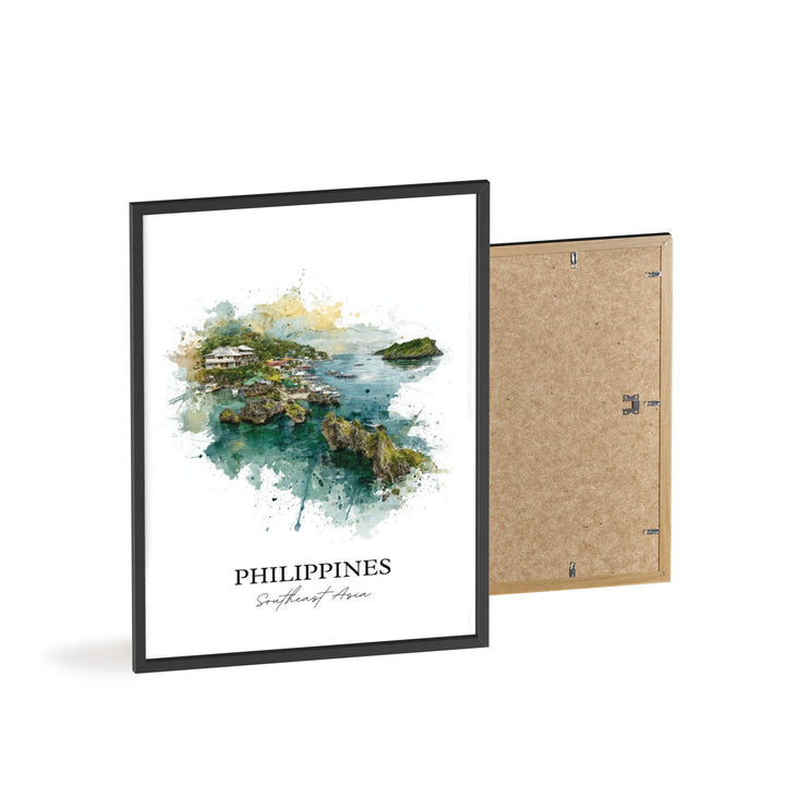 Philippines Wall Art, Philippines Print, Philippines Watercolor Art, Philippines Gift, Travel Print, Travel Poster, Housewarming Gift