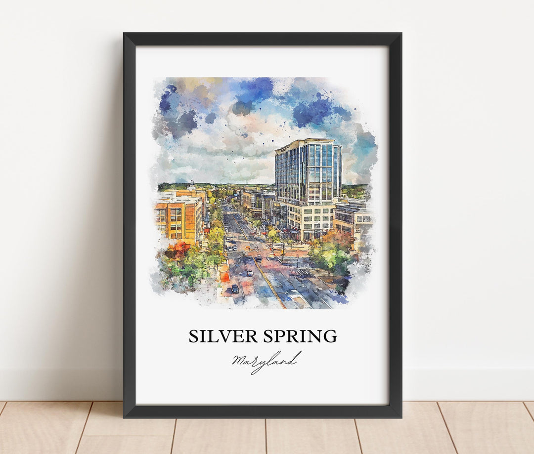 Silver Spring MD Wall Art - Maryland Print