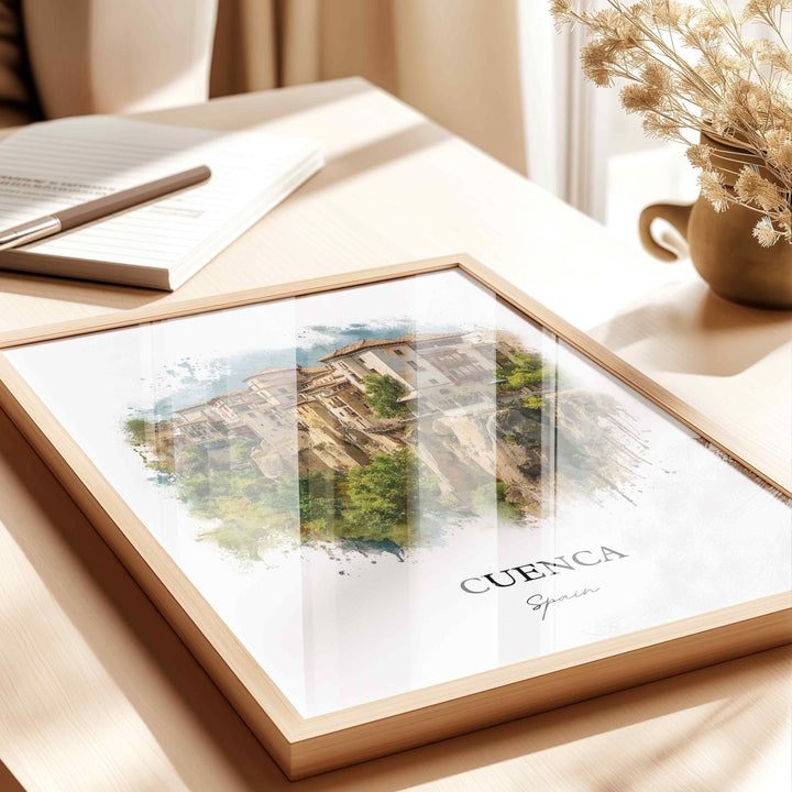 Cuenca, Spain – Watercolor Art Print