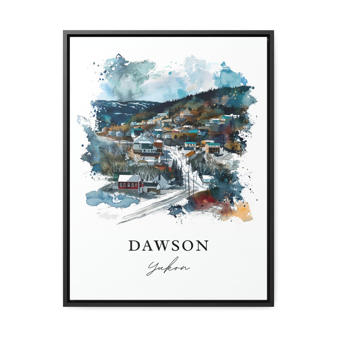 Dawson Canada Wall Art, Yukon Print, Dawson Watercolor, Dawson Canada Gift,