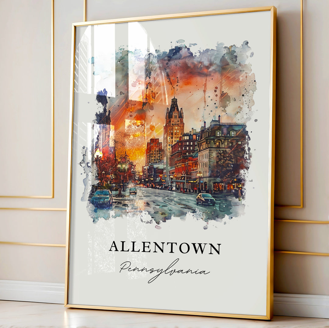 Allentown Wall Art - Pennsylvania Print