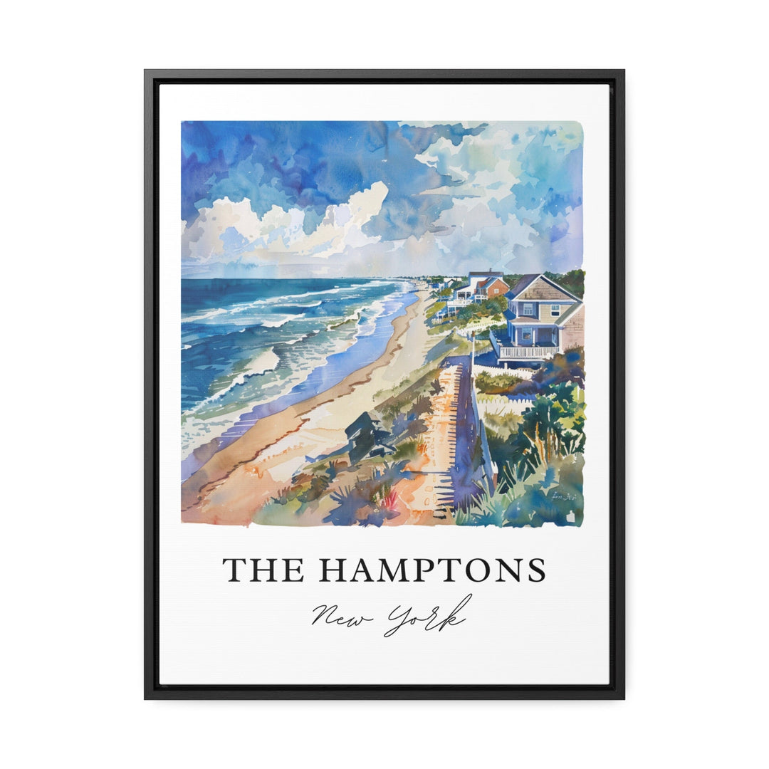 The Hamptons NY Art, The Hamptons Print, The Hamptons Watercolor, Hamptons NY Gift,