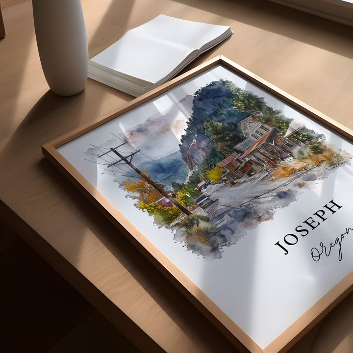 Joseph, Oregon, Oregon – Watercolor Art Print