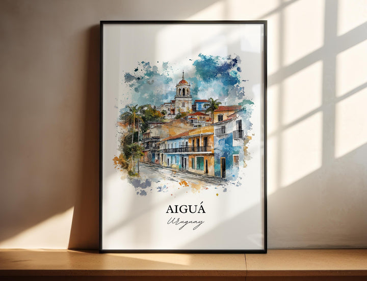 Aiguá Uruguay Wall Art, Maldonado Print, Uruguay Watercolor Art, Aiguá Uruguay Gift, Travel Print, Travel Poster, Housewarming Gift