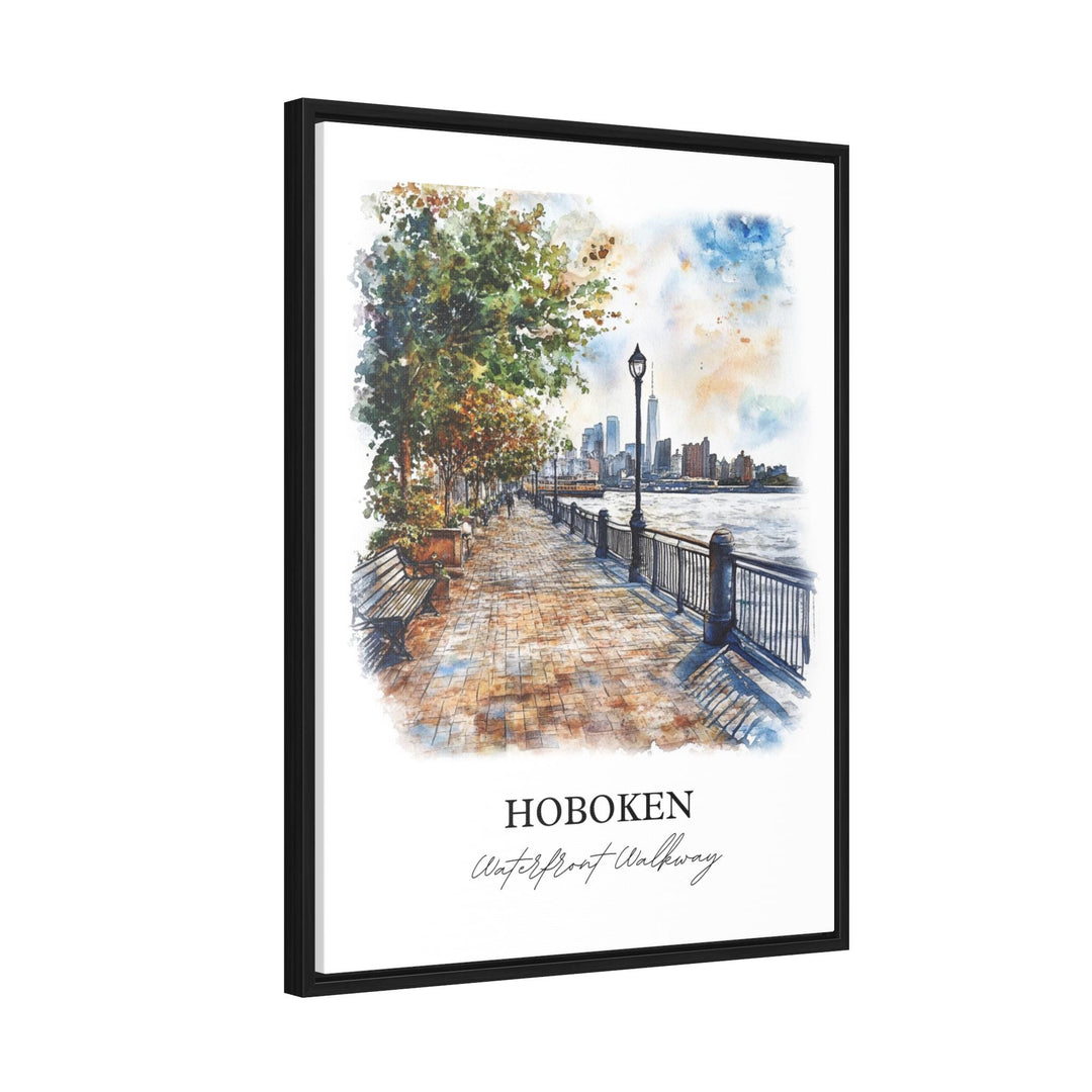 Hoboken NJ Wall Art, Hoboken Print, North Jersey Watercolor Art, Hoboken Gift, Travel Print, Travel Poster, Housewarming Gift