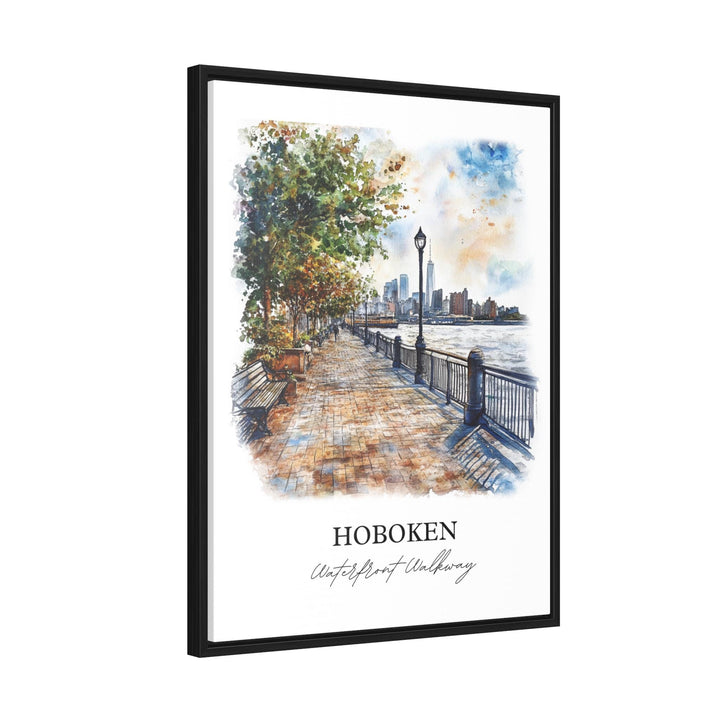 Hoboken NJ Wall Art, Hoboken Print, North Jersey Watercolor Art, Hoboken Gift, Travel Print, Travel Poster, Housewarming Gift