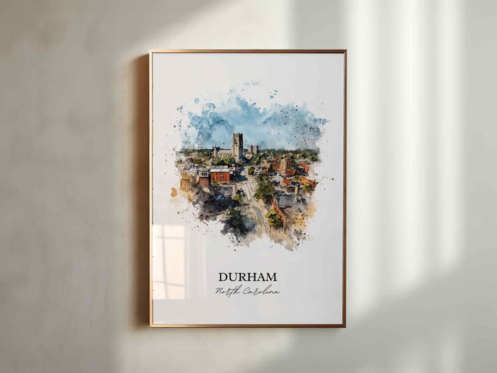 Durham, North Carolina – Watercolor Art Print