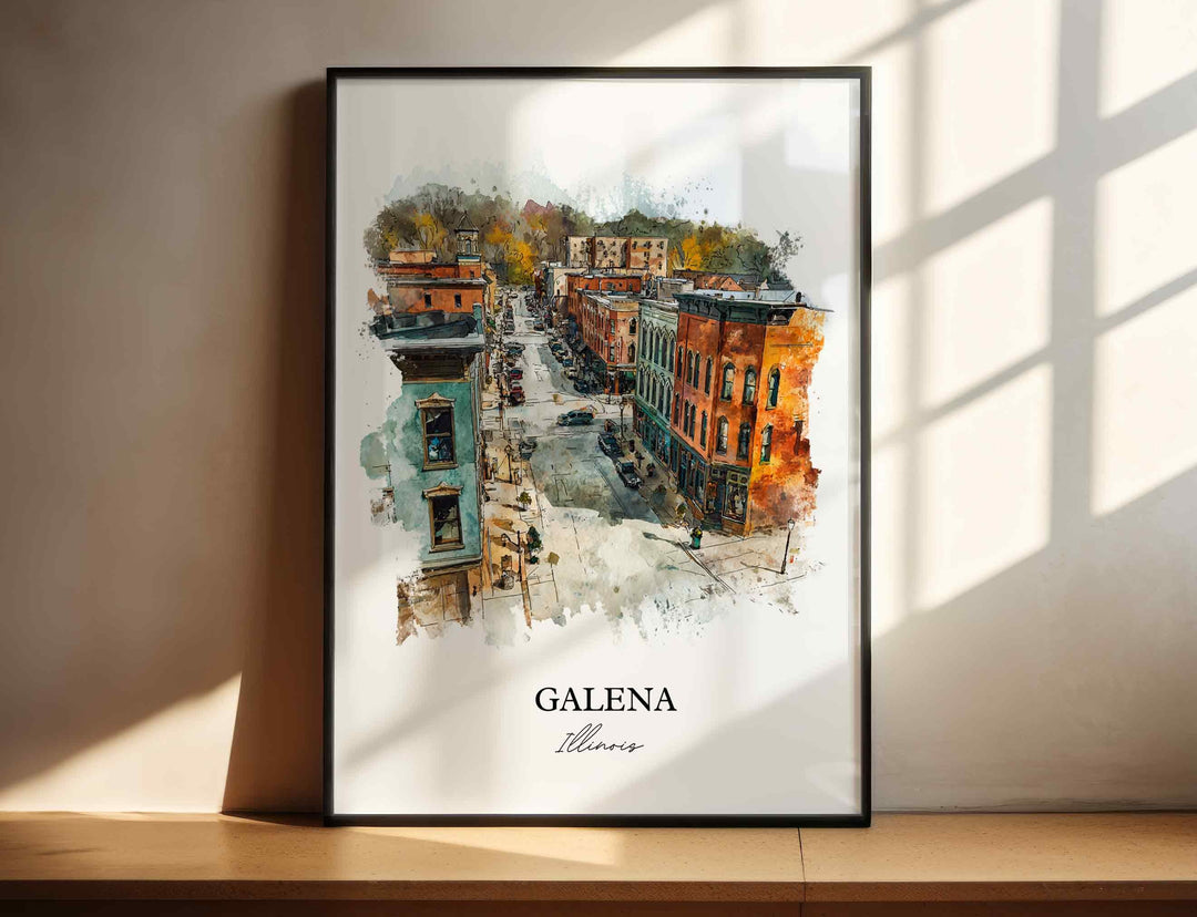 Galena, Illinois – Watercolor Art Print