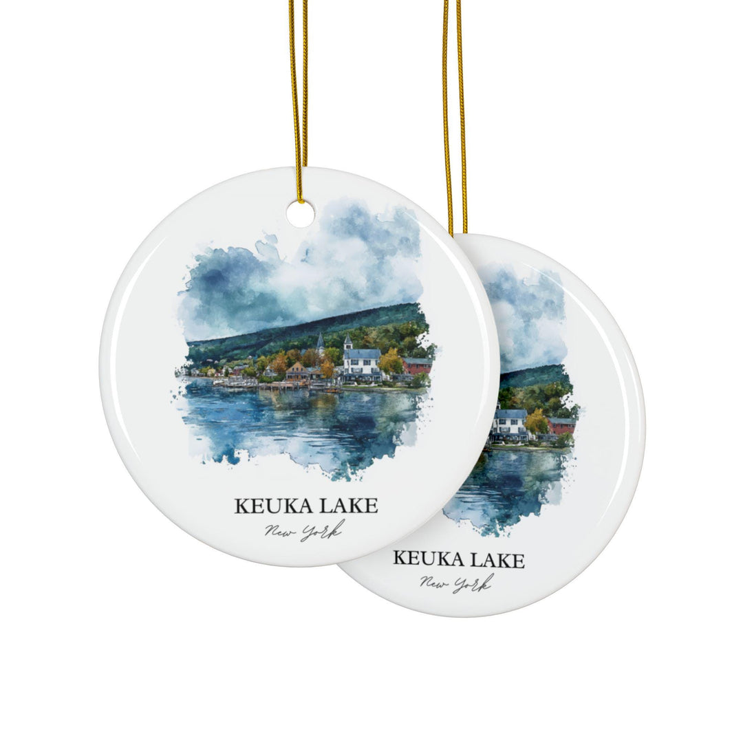 Keuka Lake Ornament: Unique Keuka Lake Souvenir, Keuka Lake NY Xmas Decor, and Authentic Keuka Lake NY Gift