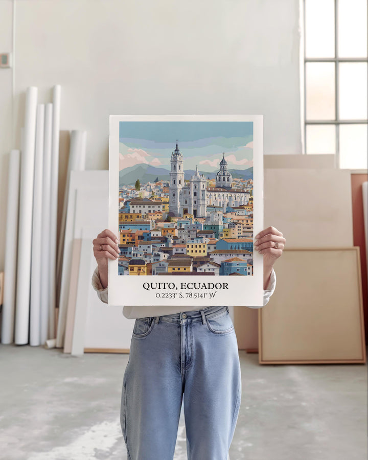 Quito, Ecuador – Watercolor Art Print