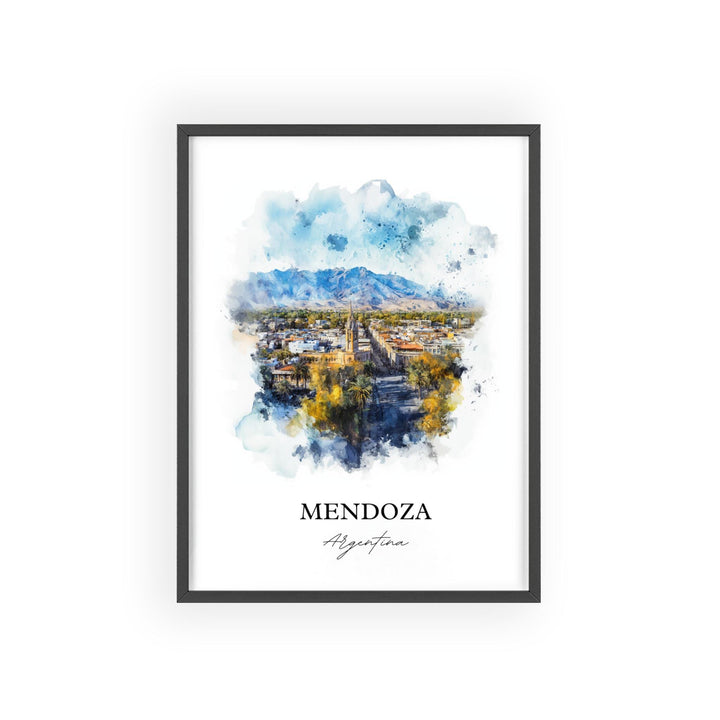 Mendoza Argentina Wall Art, Mendoza Print, Argentina Watercolor Art, Mendoza Gift, Travel Print, Travel Poster, Housewarming Gift