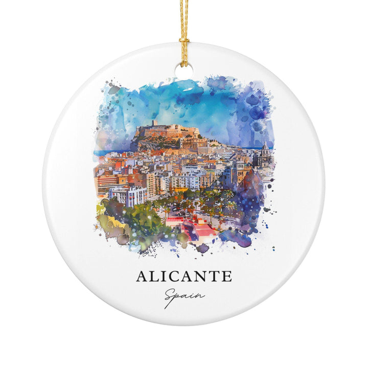 Alicante Spain Ornament: Unique Alicante Souvenir, Alicante Xmas Decor, and Authentic Alicante Spain Gift