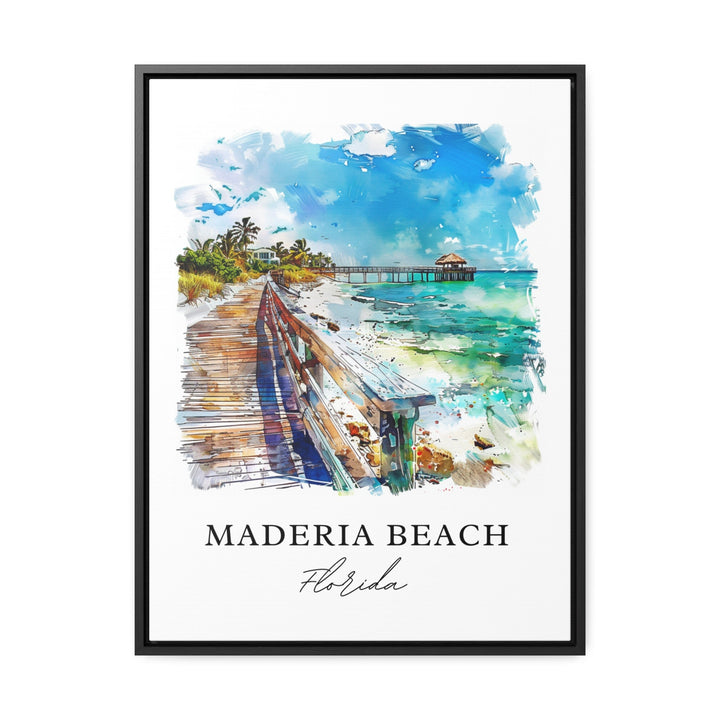 Madeira Beach FL Art, Pinellas County, Madeira Beach Watercolor, Madeira Beach Florida Gift,