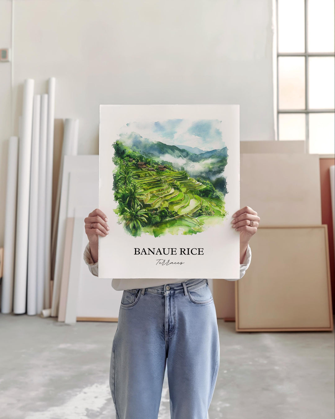 Banaue Rice Terraces Art, Banaue Print, Philippines Artwork, Banaue Rice Terraces Gift, Travel Print, Travel Poster, Housewarming Gift
