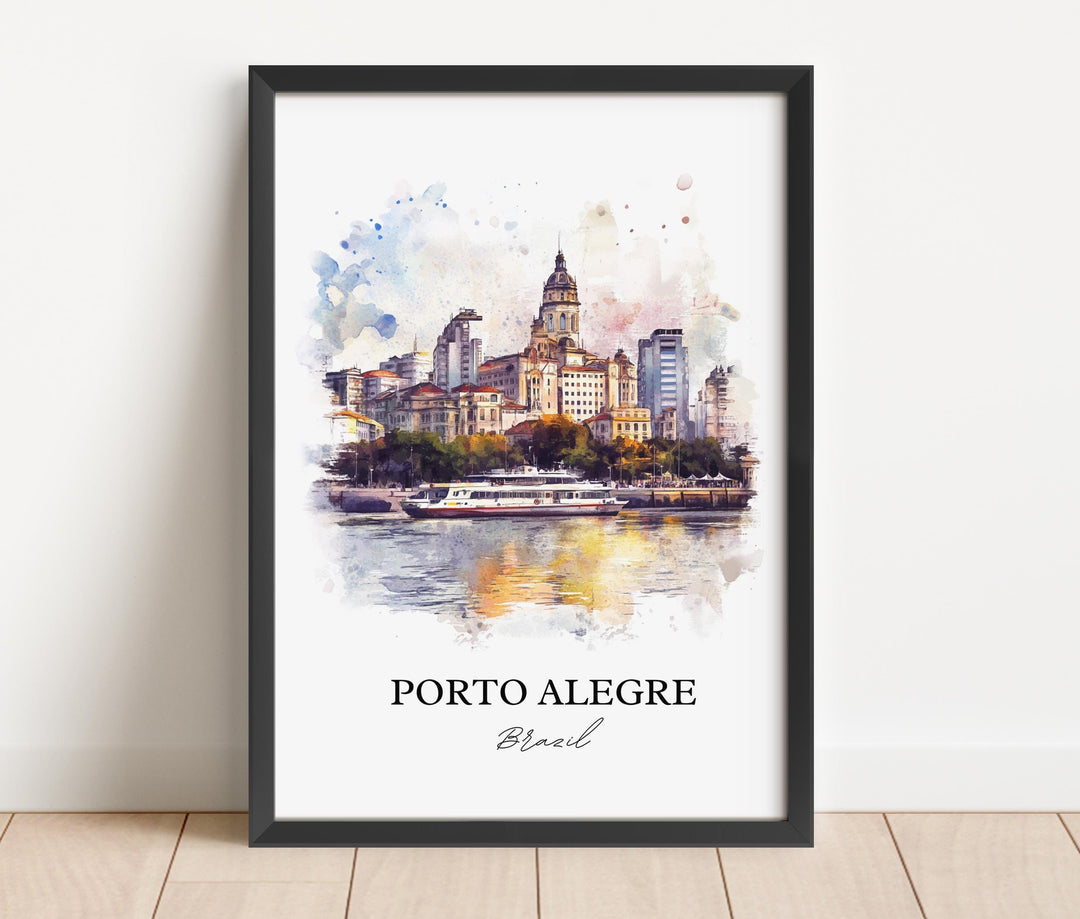 Porto Alegre, Brazil – Watercolor Art Print