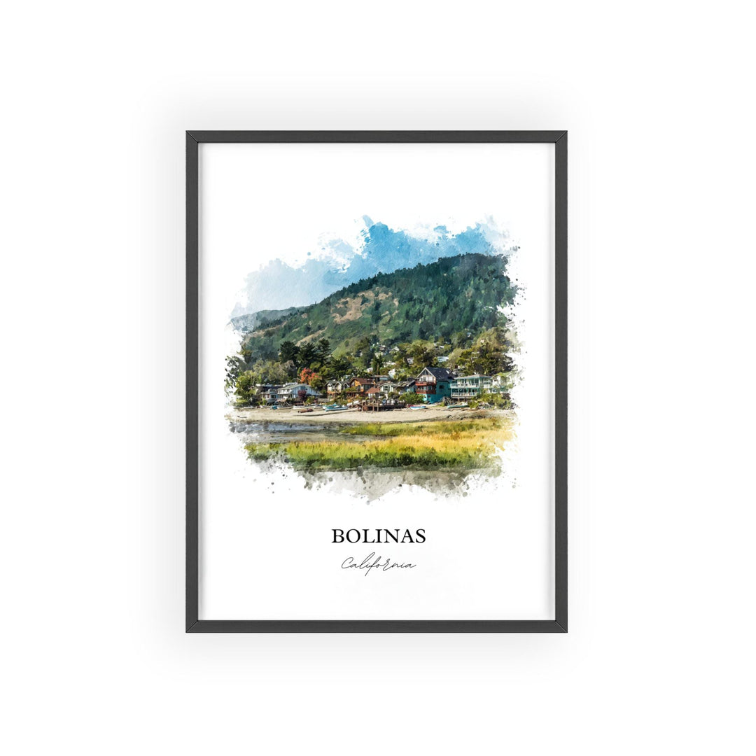 Bolinas, California – Watercolor Art Print