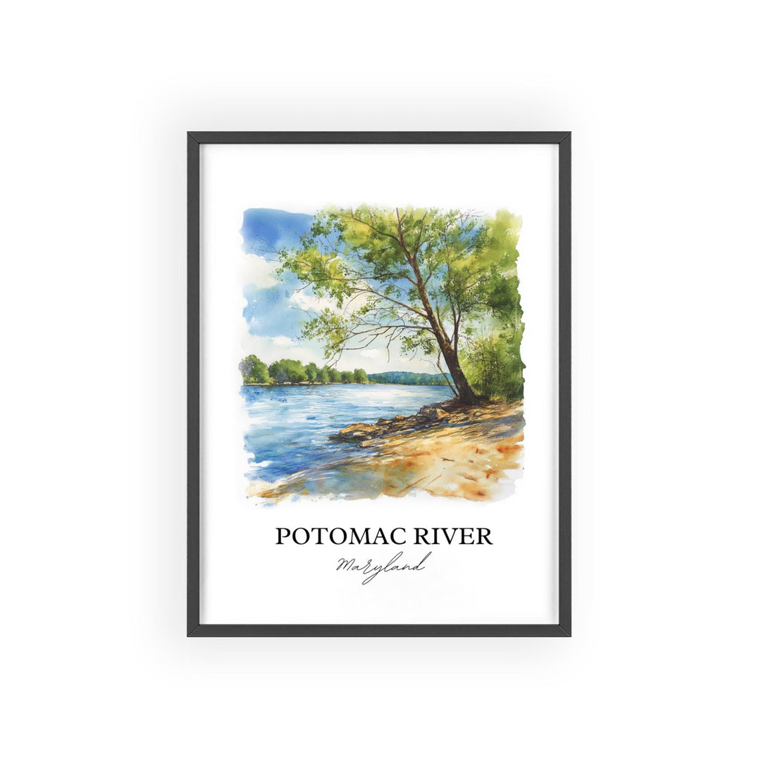 Potomac River Wall Art, Potomac MD Print, Maryland Watercolor Art, Potomac River Gift, Travel Print, Travel Poster, Housewarming Gift