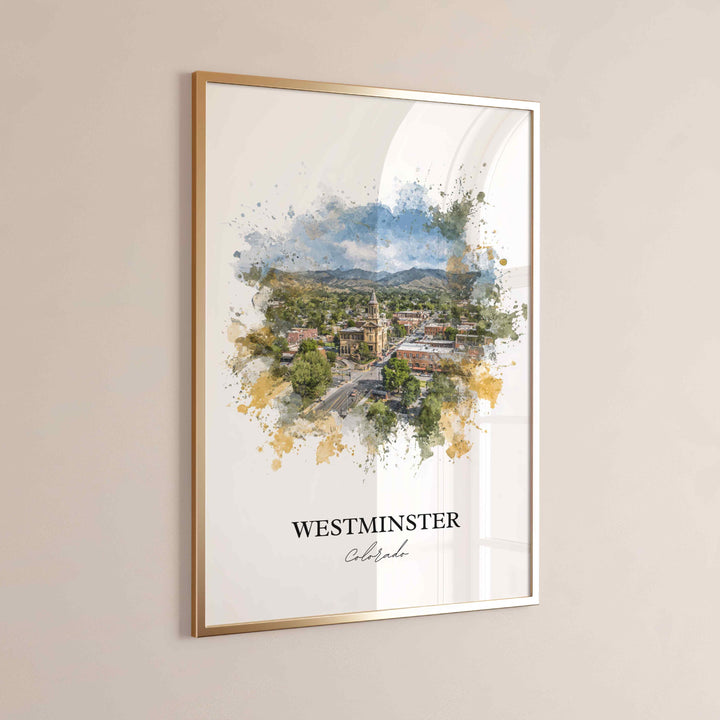 Westminster CO Wall Art, Colorado Print, Colorado Watercolor Art, Westminster CO Gift, Travel Print, Travel Poster, Housewarming Gift