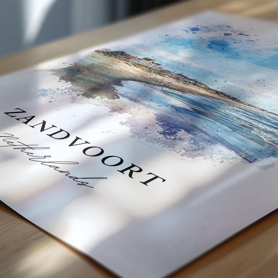 Zandvoort, Netherlands – Watercolor Art Print