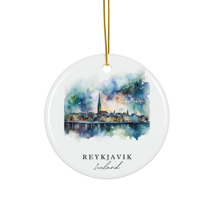 Reykjavik Ornament: Unique Reykjavik Souvenir, Reykjavik Xmas Decor, and Authentic Reykjavik Iceland Christmas Gift