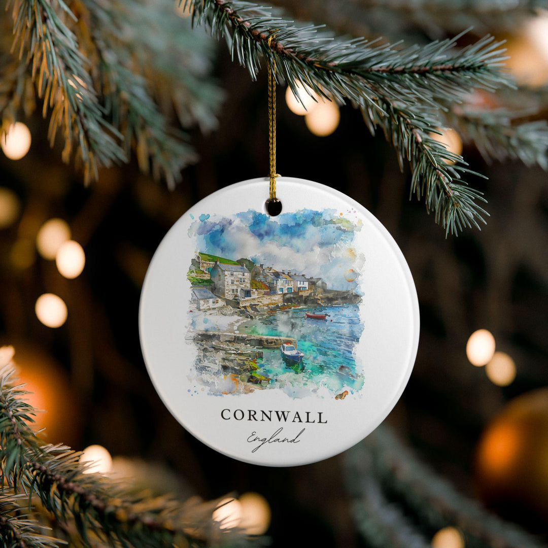 Cornwall, England Ornament: Unique Cornwall Souvenir, Cornwall Xmas Decor, and Authentic Cornwall England Gift