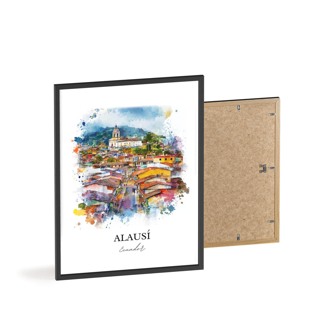 Alausí, Ecuador – Watercolor Art Print