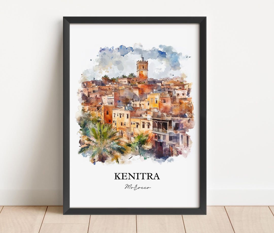 Kenitra, Morocco – Watercolor Art Print