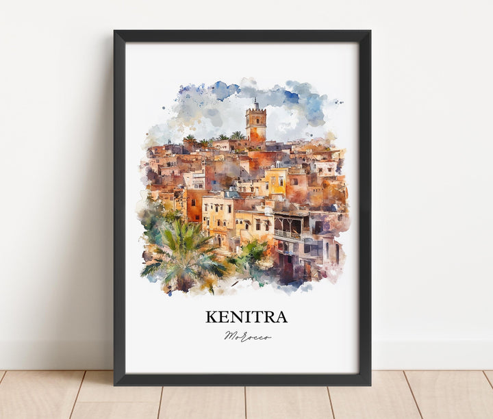 Kenitra, Morocco – Watercolor Art Print