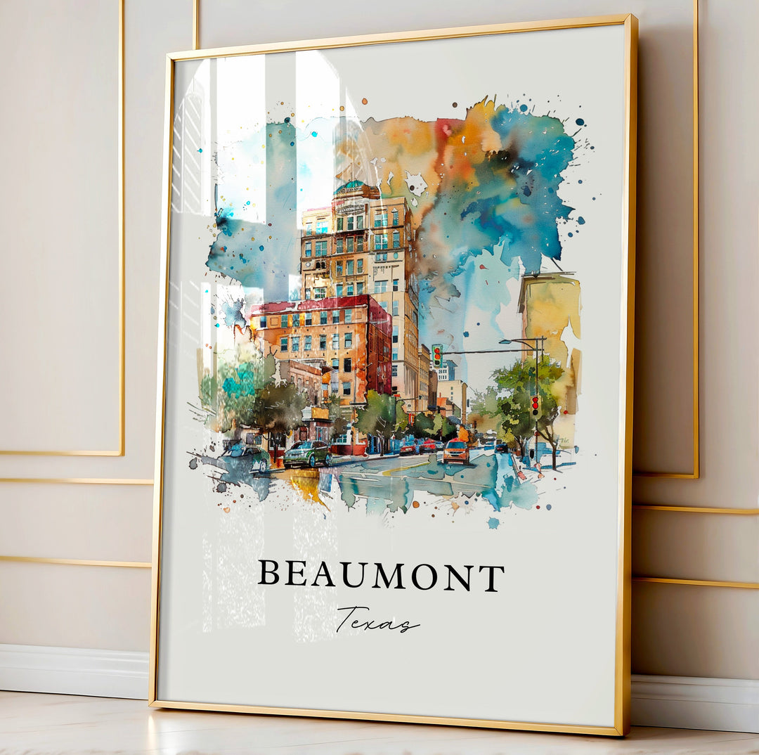 Beaumont Wall Art - Texas Print