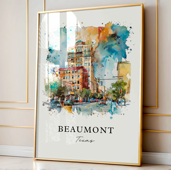 Beaumont Wall Art - Texas Print