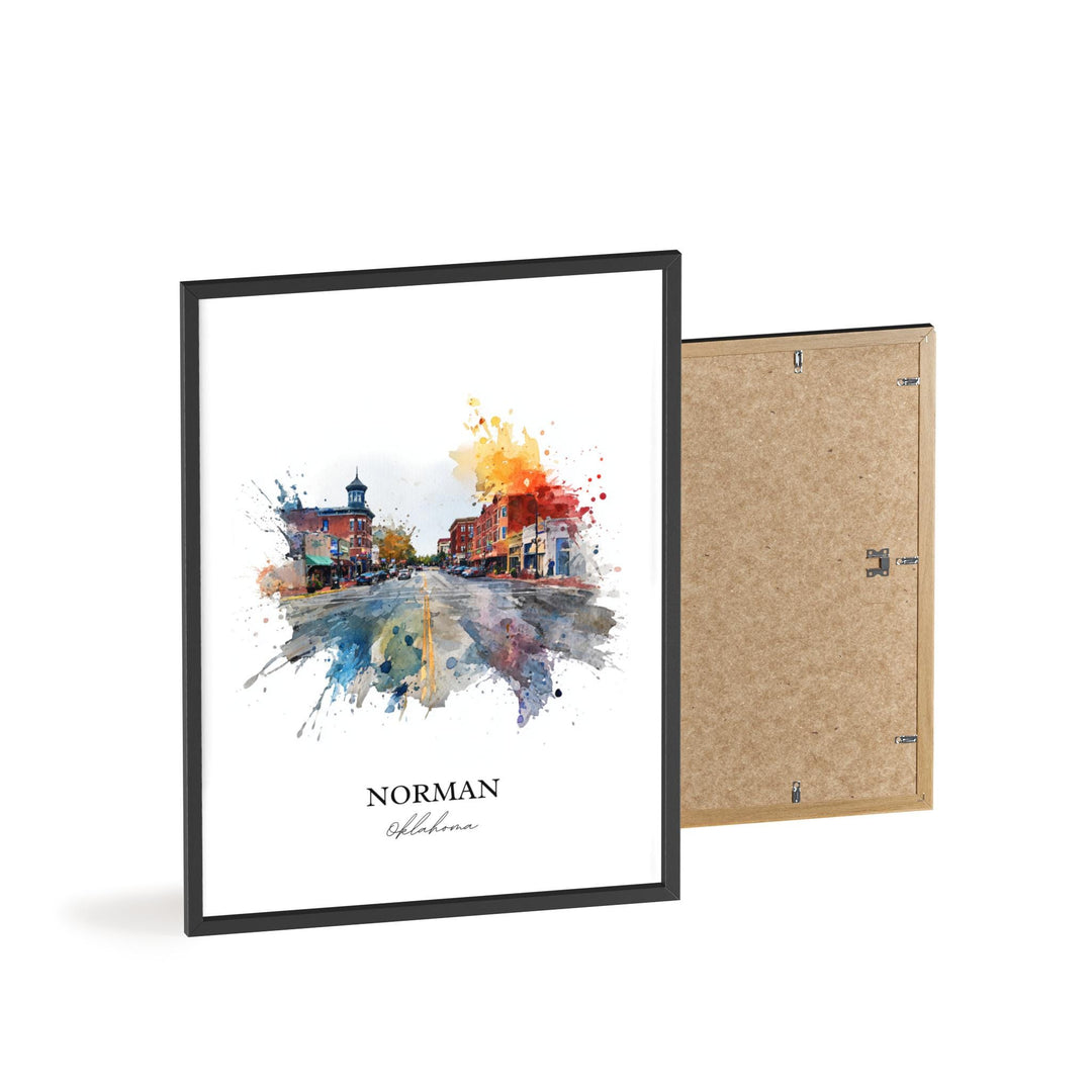 Norman, Oklahoma – Watercolor Art Print