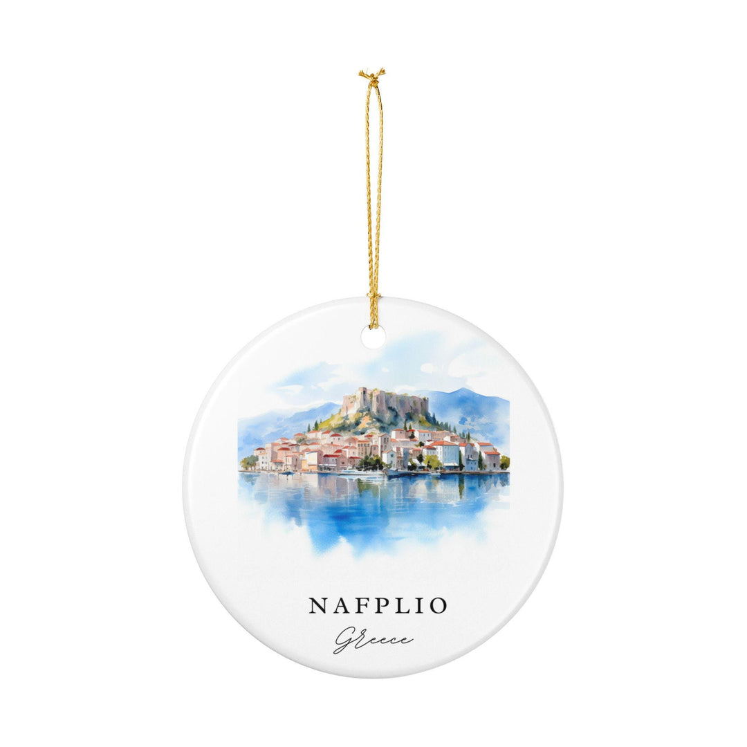 Nafplio Greece Ornament: Unique Nafplio Souvenir, Nafplio Greece Xmas Decor, and Authentic Greece Gift