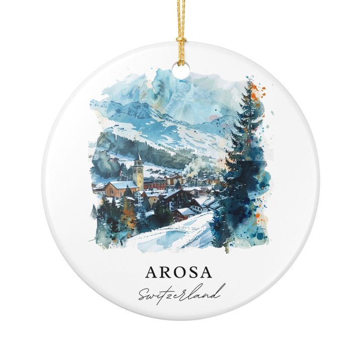 Arosa Switzerland Ornament: Unique Arosa Souvenir, Arosa Xmas Decor, and Authentic Arosa Switzerland Gift