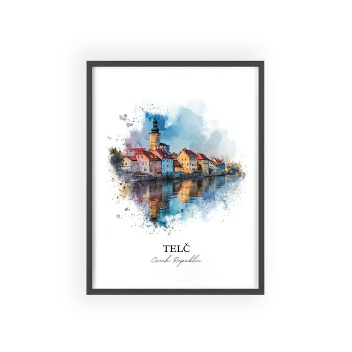 Telc, Czech Republic – Watercolor Art Print