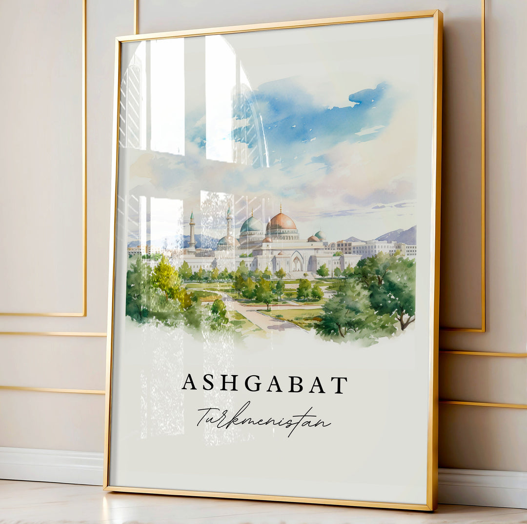 Ashgabat Wall Art - Turkmenistan Print