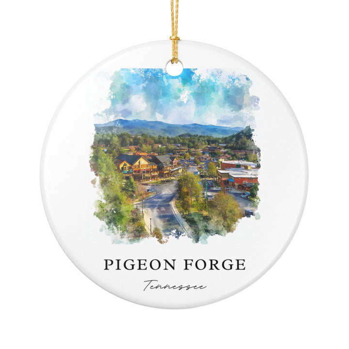 Pigeon Forge Ornament: Unique Pigeon Forge Souvenir, Pigeon Forge Xmas Decor, and Authentic Tennessee Gift