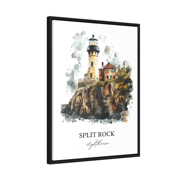 Split Rock Lighthouse Art, Lake County MN Print, Minnesota Watercolor, Two Harbors MN Gift, Travel Print, Travel Poster, Housewarming Gift