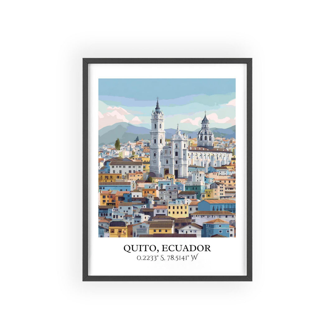 Quito, Ecuador – Watercolor Art Print