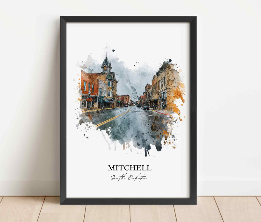 Mitchell, South Dakota – Watercolor Art Print