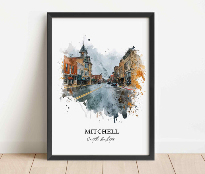 Mitchell, South Dakota – Watercolor Art Print