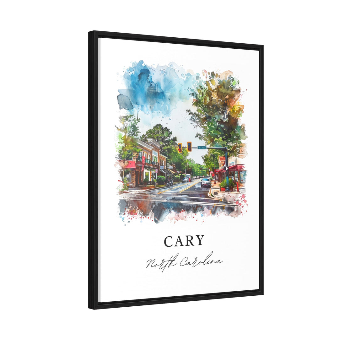 Cary, North Carolina, USA – Watercolor Art Print